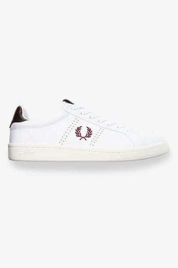 White Fred Perry B721 Men's Shoes | PH 1100ILHS